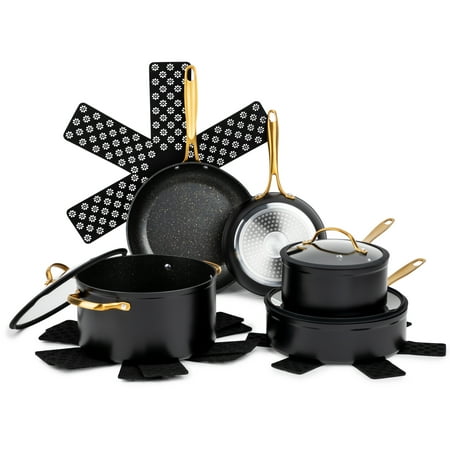 12-Piece Nonstick Cookware Set, Supreme Series, Cream – Thyme&Table