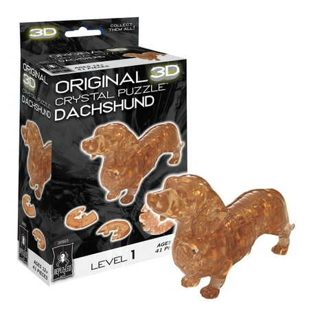 Dachshund Original 3D Crystal Puzzle from BePuzzled, Ages 12 and Up