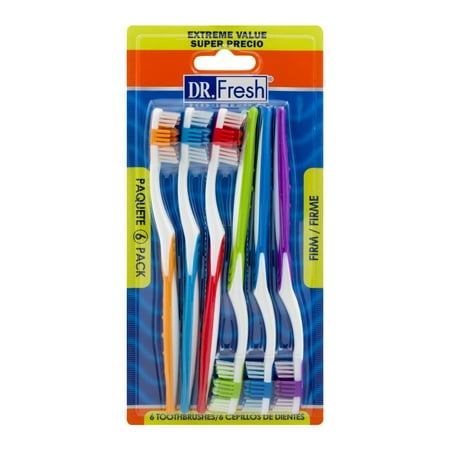 Dr. Fresh Dailies Toothbrushes, Firm, 6 Ct – Walmart Inventory Checker ...