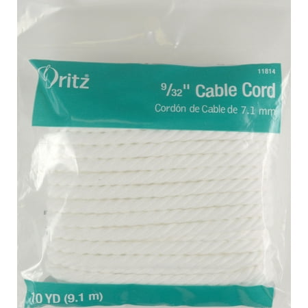 Dritz 9/32u0022x10 Yd White Cable Cord