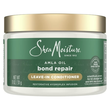 SheaMoisture Strengthening Bond Repair Women's Leave-in Conditioner Amla Oil for Curly Hair, 11 oz
