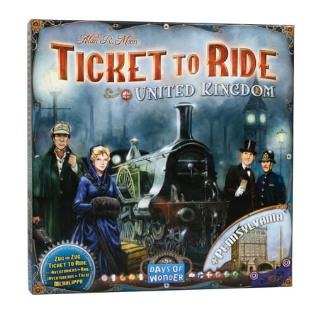 Ticket to Ride: United Kingdom Expansion Strategy Board Game for ages 8 and up, from Asmodee