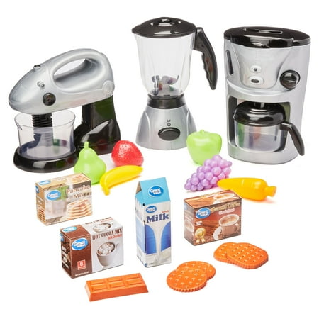 Mini Dream Kitchen Appliance Play Toy Set for Kids with Coffee Maker  Blender & Tea Pot Accessories Plus Toy Fruit and Vegetable Foods for  Imaginary