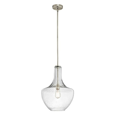 Kichler 42046Cs Everly 1 Light 14" Wide Pendant - Nickel
