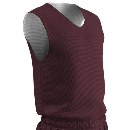 Zone Reversible Basketball Jersey, Adult Large, Maroon and White