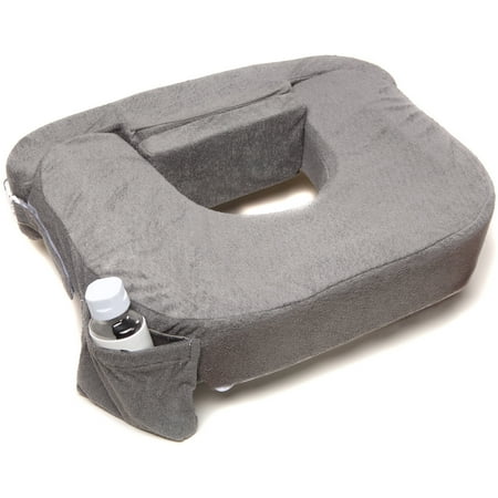 My Brest Friend Nursing Pillow for Twins, Breastfeeding, Nursing & Posture Support with Pocket and Removable Slipcover, Dark Grey