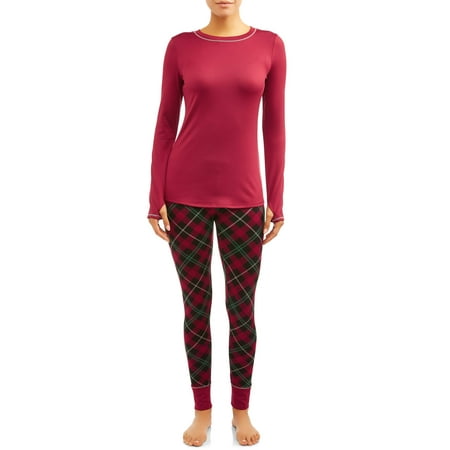 ClimateRight by Cuddl Duds Women s 2 Piece Brushed Comfort Warm