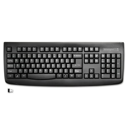Kensington Pro Fit Wireless Keyboard - Black - Wireless Connectivity - Rf - Usb Interface - Compatible With Computer - Qwerty Keys Layout - Membrane - Black (k72450us)