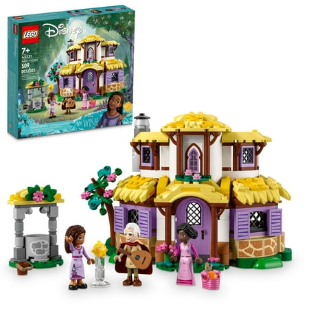 LEGO Disney Wish: Asha’s Cottage Building Toy, Collectible Gift for Fans of the Disney Movie, Pretend Play Set for Kids Ages 7+, 43231