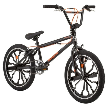 Mongoose Rebel Freestyle Kids BMX Bike 20 inch mag wheels ages 6 and up Black boys girls BrickSeek