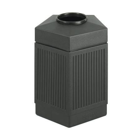 Safco Canmeleon Series Pentagon Indoor Outdoor Receptacle (Large) in Black