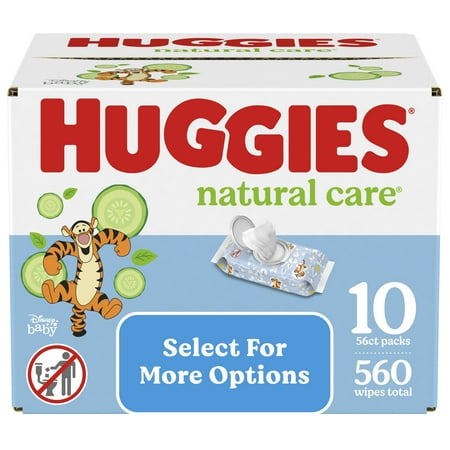 Huggies Natural Care Refreshing Baby Wipes, Scented, 10 Pack, 560 Total Ct (Select for More Options)