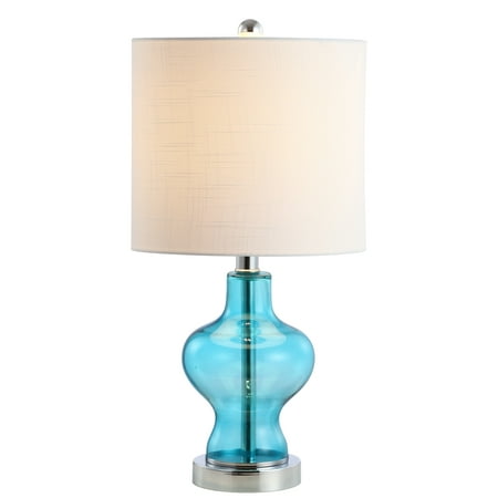 20.5u0022 Mer Glass/Metal LED Table Lamp Aqua (Includes Energy Efficient Light Bulb) - JONATHAN Y