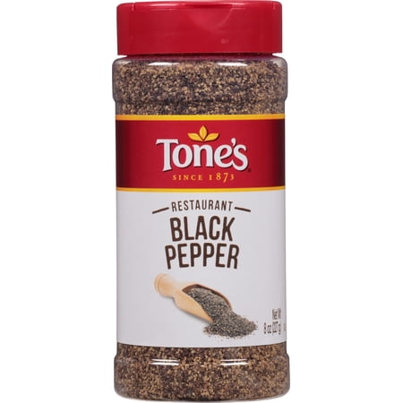 Tone's Restaurant Black Pepper, Kosher, 8 oz