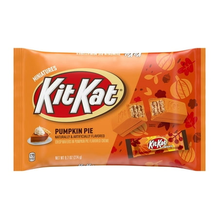 KITKAT Halloween Miniatures Wafer Bars Candy In Pumpkin Pie Flavored Cr&egrave;me, 9.7 oz
