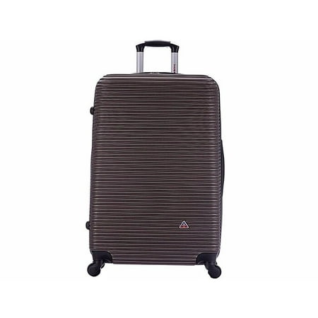 InUSA Royal Large Plastic 4-Wheel Spinner Luggage, Brown (IUROY00L-BRO)
