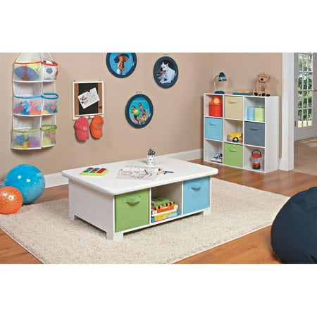 ClosetMaid Toddler Kids Desk Activity Table w/ Storage for Books and Toys, White