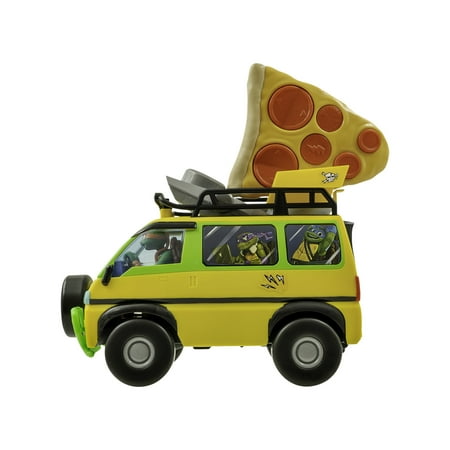 Teenage Mutant Ninja Turtles Toy, Pizza Blaster RC Vehicle with 6 Foam Pizza Launchers, TMNT Remote Control Toy for Kids, Mutant Mayhem, Ages 5+