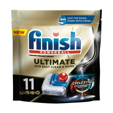 Finish Ultimate Dishwasher Detergent Tabs with CycleSync Technology - 11ct