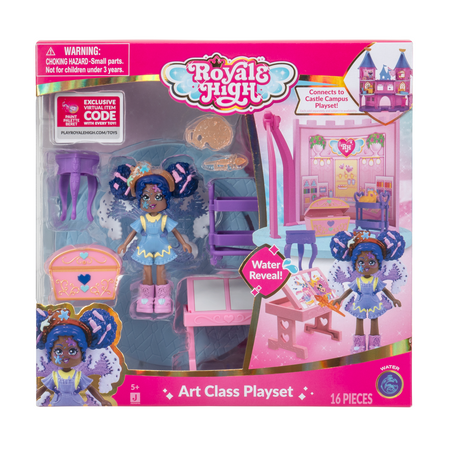 Royale High Art Class Playset - 1 Doll, 6 Accessories - 1 Surprise Water Reveal