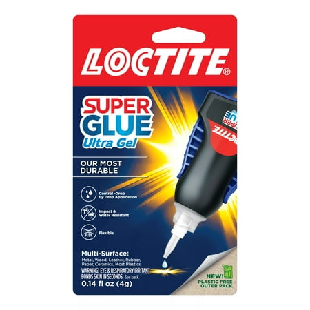 Loctite Super Glue Ultra Gel Control, Pack of 1, Clear 4 g Bottle