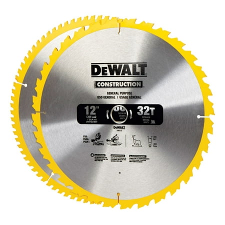 DeWalt Saw Blade 12\" Combo Pack of 2