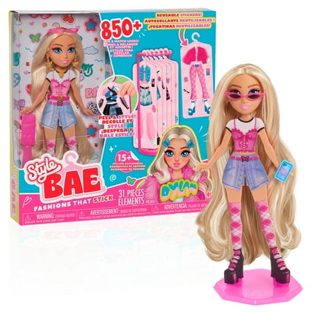 Style Bae Dylan 10-Inch Fashion Doll and Accessories, 28-pieces, Kids Toys for Ages 4 up