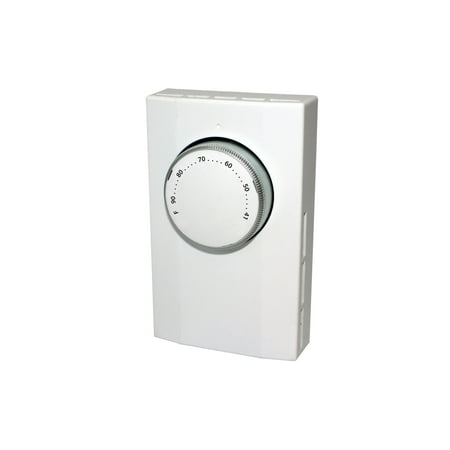 King Electric Line Voltage Single Pole Mechanical Thermostat, White, K101
