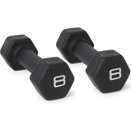 CAP Barbell, 8lb Black Neoprene Dumbbell, Pair