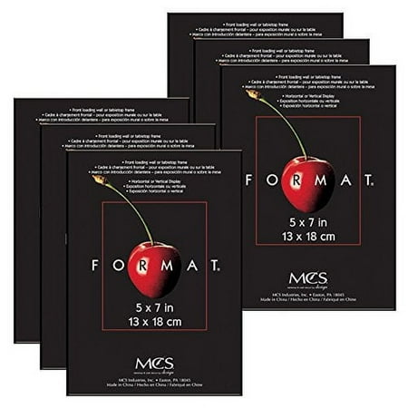 MCS Format Frame (6 Pack), 5 by 7 in., Black