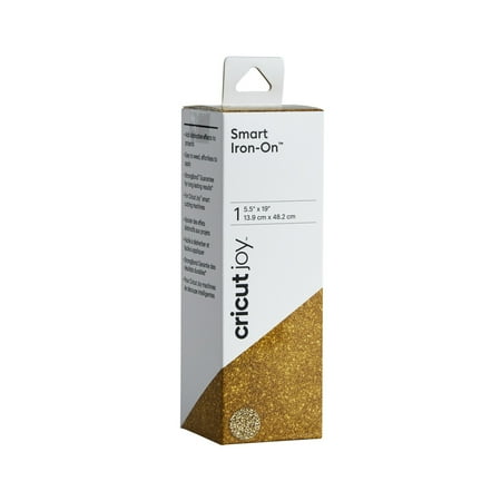 Cricut Joy™ Smart Iron-On™ Vinyl Glitter, Gold, 5.5" x 19"