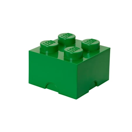 Room Copenhagen, LEGO Storage Brick Box - Stackable Storage Solution - Brick 4, Dark Green (4003)