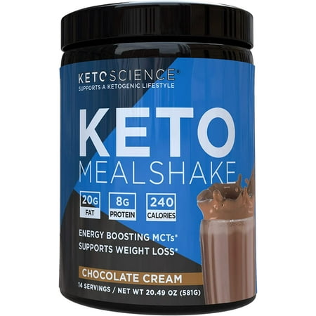 Keto Science Meal Shake, Ketone Drink, Chocolate, 20.7 oz., 14 servings