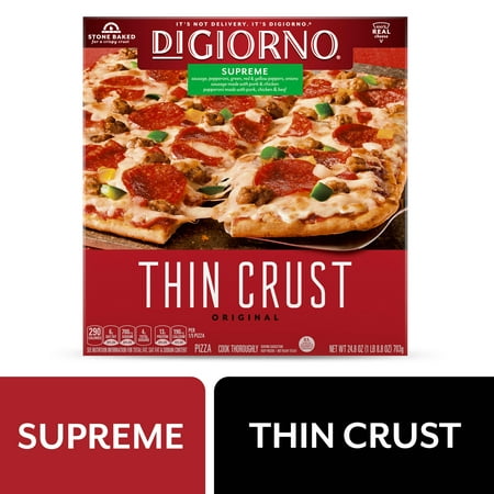 DiGiorno Supreme, Thin Crust Pizza, 24.8 oz (Frozen)