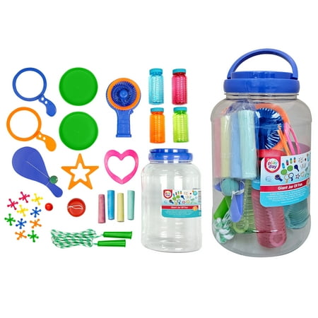 Play Day Jar of Fun, Total 30 Piece, Kids Games, Physical Activities, for Child Ages 3+