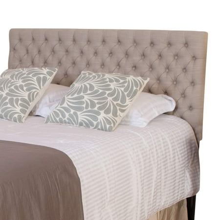 Queen/Full Jezebel Button Tufted Fabric Headboard Beige - Christopher Knight Home