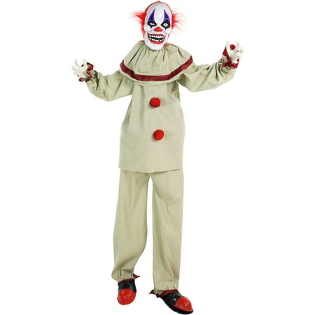 Haunted Hill Farm 5-Ft. Animatronic Clown, Indoor/Outdoor Halloween Decoration, HHCLOWN-4FLSA