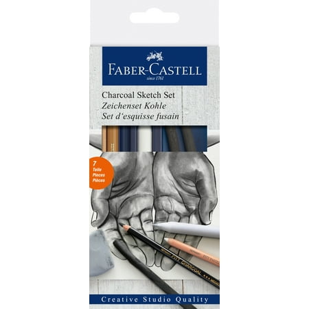 Faber-Castell Charcoal Sketch Set &ndash; 7 Piece Charcoal and Pastel Art Supplies Set