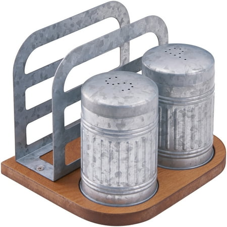 Better Homes & Gardens Galvanized Salt & Pepper Napkin Holder Set