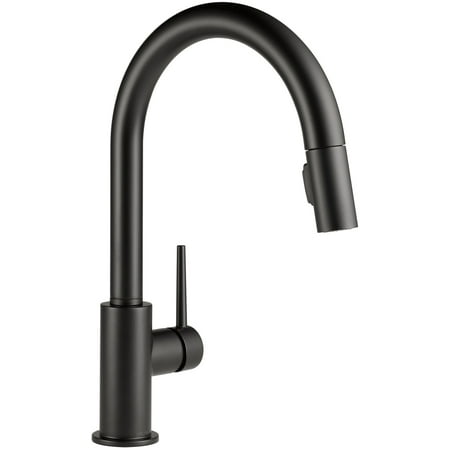 Delta Faucets Trinsic 1 Handle Kitchen Sink Faucet, Matte Black