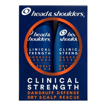 Head and Shoulders Dandruff Shampoo, Clinical Defense + Dry Scalp Rescue, 13.5oz Twin Pack