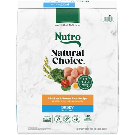 Nutro Natural Choice Puppy Dry Dog Food, Chicken and Brown Rice Recipe, 13 lbs
