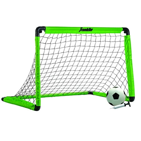 Franklin Sports Kids Mini Soccer Goal Set with Youth Ball + Pump - Green - Mini Soccer Goal