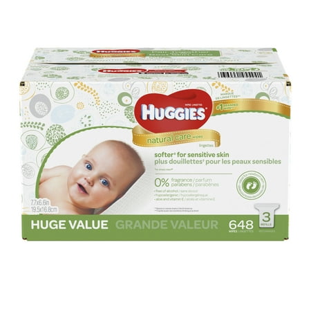 HUGGIES Natural Care Baby Wipes Refills (Choose Your Count)