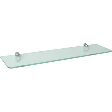 Dolle Shelving 24" x 6" Frosted Glass Shelf Kit with Two Jam Brackets