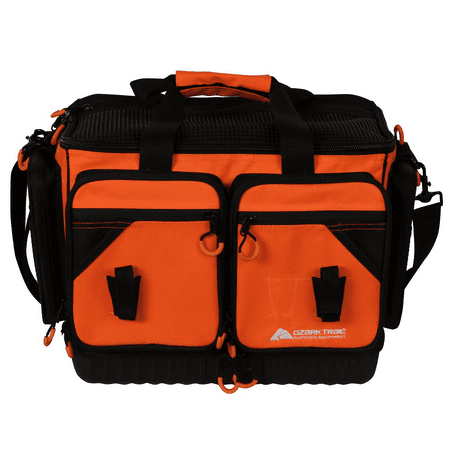 Ozark Trail Soft Sided 370 Pro Fishing Tackle Bag, 5 Tackle Boxes