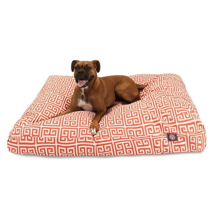 Majestic Pet | Towers Rectangle Pet Bed For Dogs, Removable Cover, Orange, Small