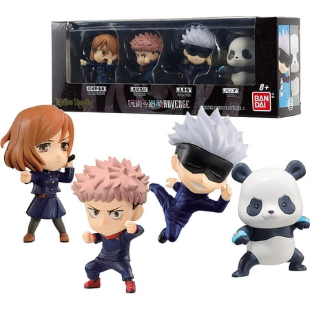 Jujutsu Kaisen ADVERGE Figure Box Set: Nobara Kugisaki, Yuji Itadori, Satoru Gojo, Panda (BOX SET ONE)