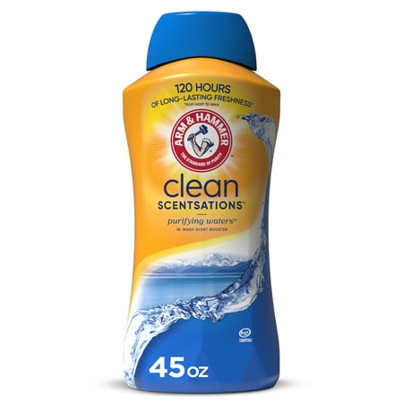 ARM & HAMMER Clean Scentsations In-Wash Scent Booster, Laundry Scent Booster Purifying Waters scent, 45 Oz