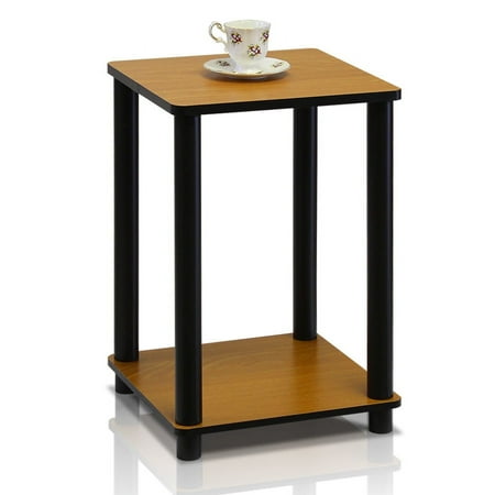 Furinno Turn-N-Tube Haydn End Table, Light Cherry/Black